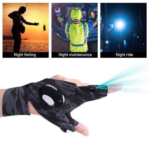 Gant Lampe De Poche Led Sans Doigts, Torche, Équipement D'extérieur, Pêche Camping Randonnée Survie Sauvetage, Multi-Lumière, Cycle D'outils Pratiques