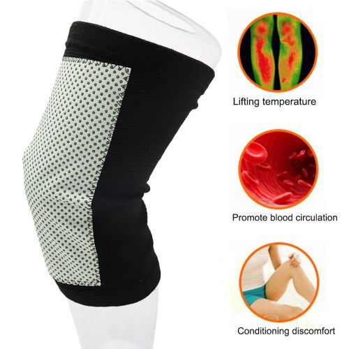 Genouillères Antidérapantes Pour L'hiver, 1 Paire, Maintien Au Chaud, Auto-Chauffant, En Tricot Élastique, Genouillère, Basket-Ball, Chauffage, Sport, Sécurité
