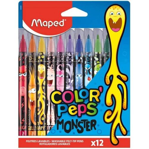 Maped Feutres Colorpeps Monster X12 Boite Carton