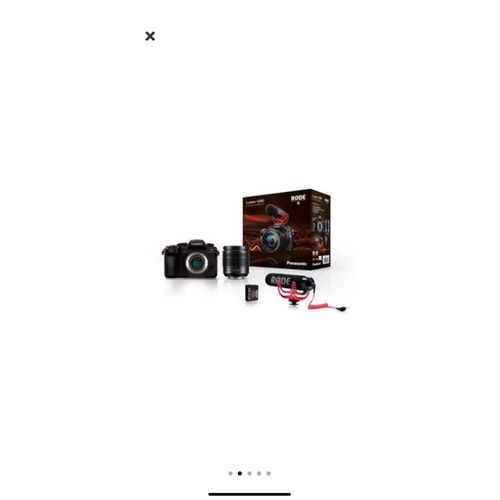 Panasonic lumix DC-G90 20.3 mpix + Objectif G vario 12-60mm f/3,5-5,6 + micro directionnel rode vidéo mic go + batterie additionnelle