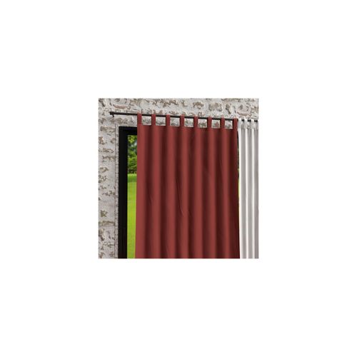 Rideau À Pattes En Microfibre Lavée 135x250 Boheme Brique, Par Soleil D'ocre