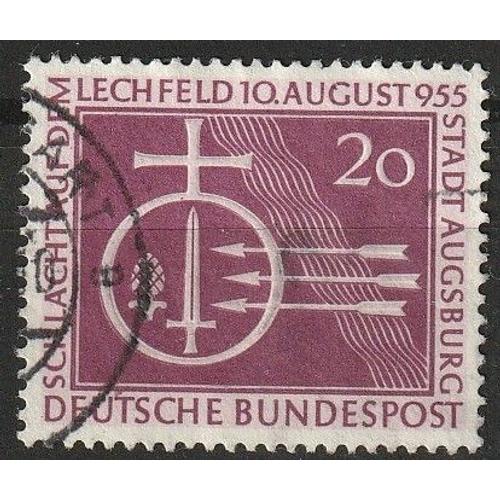 Timbre Allemagne Bataille De Lechfeld 1955 N° 92 Oblitéré