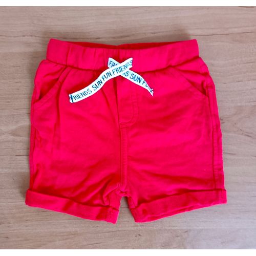 Short Rouge. Orchestra. Coton. Taille 9 Mois. 71 Cm