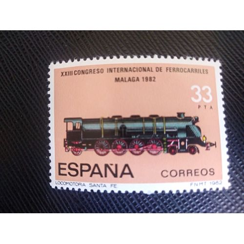 Timbre Espagne ( Yt 2294 ) 1982 Locomotive Santa Fe