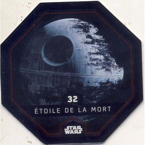 Image Jeton Cosmic Shells Star Wars N°32 : Etoile De La Mort - Lucas Film - Leclerc - 2015