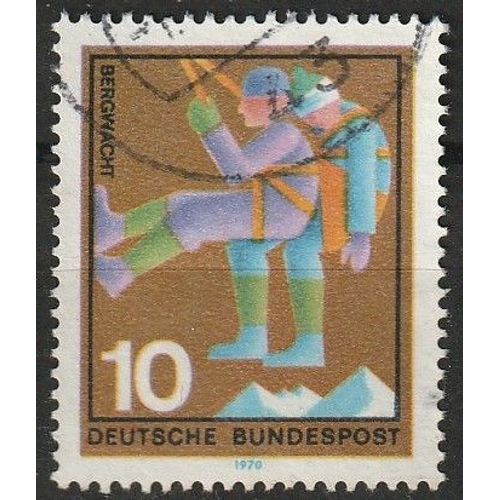 Timbre Oblitéré Allemagne Deutsche Bundespost, Services D'urgence Volontaires 1970 N° 498