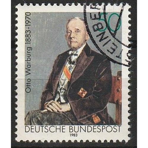 Timbre Oblitéré Allemagne Deutsche Bundespost, Otto Warburg Médecin Allemand 1983 N° 1016