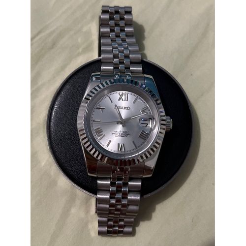 Montre Seiko Nh35 Chiffre Romain Argent