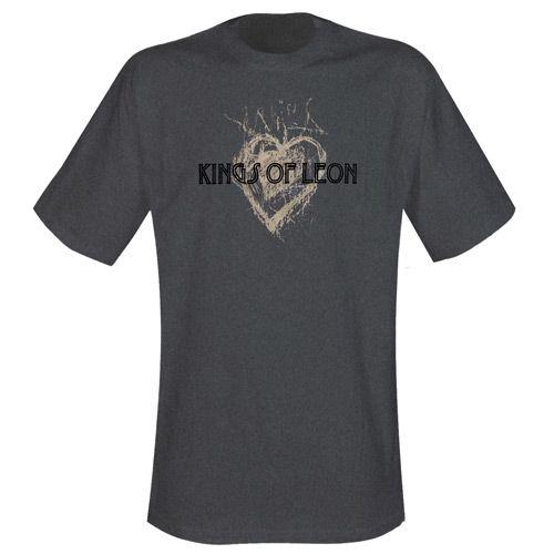 T-Shirts - King Of Leon - Heart - Bleu - Taille M