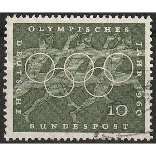 Timbre Oblitéré Allemagne Deutsche Bundespost, Jeux Olympiques 1960 N° 206