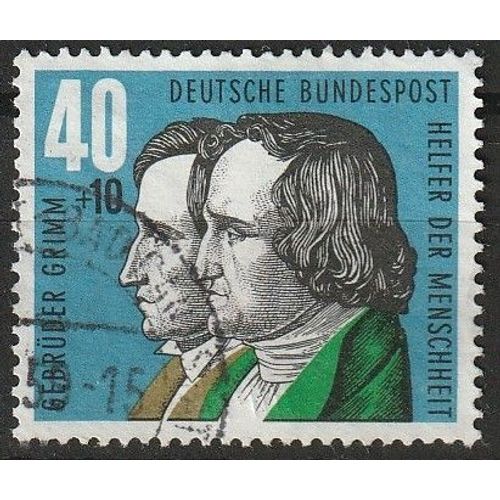 Timbre Oblitéré Allemagne Deutsche Bundespost, Les Frères Grimm 1959 N° 198