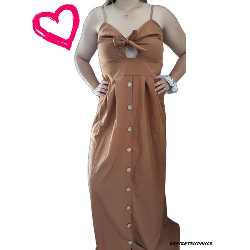 Robe Longue Marron Taille Unique