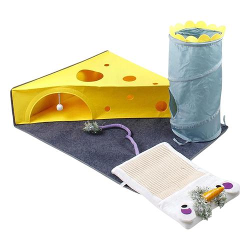 Tunnel Scratcher Pad Jouet Pliant Petits Animaux Chaton Grind Claws