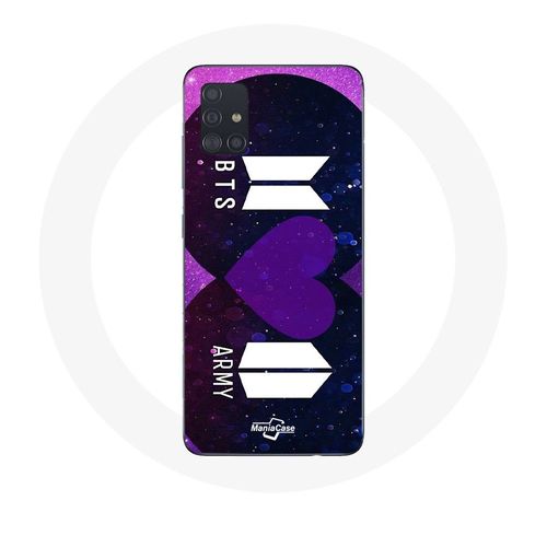 Coque Pour Samsung Galaxy A71 Bangtan Sonyeondan Logo Bts Et Logo Army I Purple You