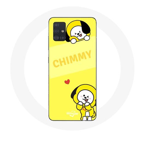 Coque Pour Samsung Galaxy A71 Bts Bangtan Bt21 Chimmy Jimin Fond Jaune