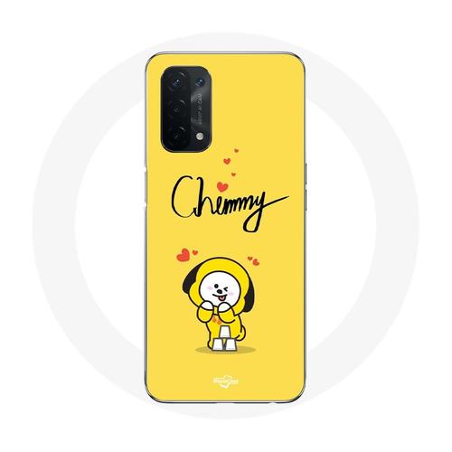 Coque Pour Oppo A54 5g Bts Bangtan Garçons Bt21 Chimmy Jimin Fond Jaune