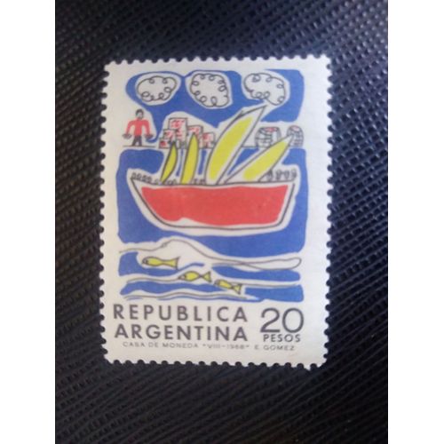 Timbre Argentine Yt 819 Dessins D'enfants 1968 ( 130806 )