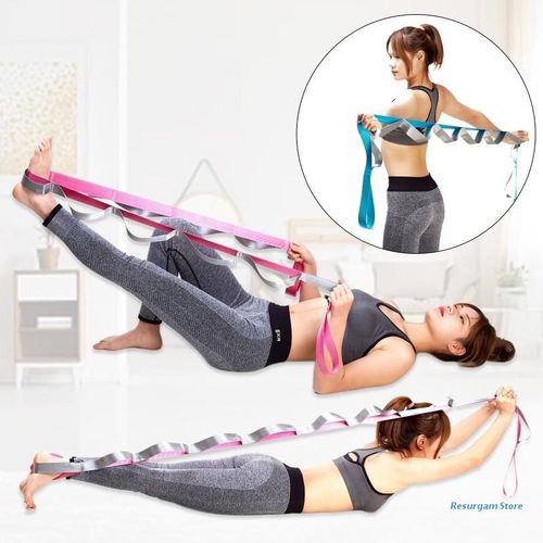 Sangle Extensible De Yoga Avec 10 Boucles, Non Élastique, Flexible, Livraison Directe
