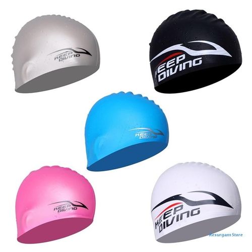 Bonnet De Bain En Silicone Pour Femmes Et Hommes, Chapeau De Natation Confortable Et Imperméable, Livraison Directe