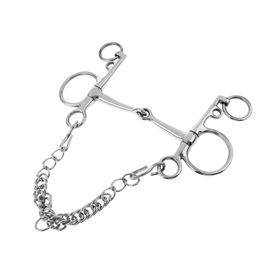 Mors Cheval 5 Pouces, Avec Chaîne De Bordure Et Crochets De Bordure, Durable Et Antirouille