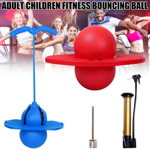 Balle Rebondissante Avec Poignée Et Pompes, Jouet De Saut, Capacité De Charge Maximale 220lb, Adapté Aux Enfants Et Adultes Qw
