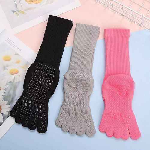 Chaussettes De Sport Confortables À Cinq Doigts Pour Femmes, En Coton, Antidérapantes, Professionnelles, Yoga, Qw