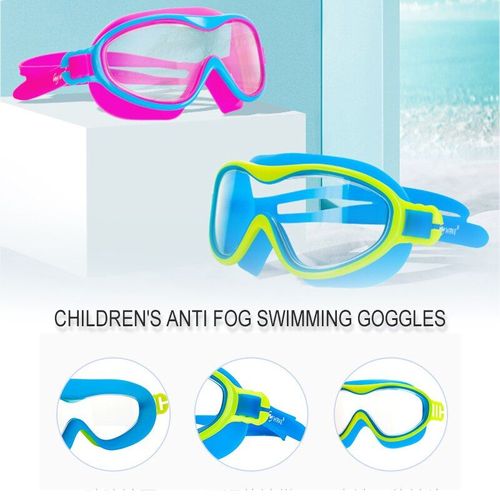 Lunettes De Natation À Grande Monture Pour Enfants, Protection Uv, Anti-Fuite, Anti-Buée, Confortables À Porter, Durables, Qw