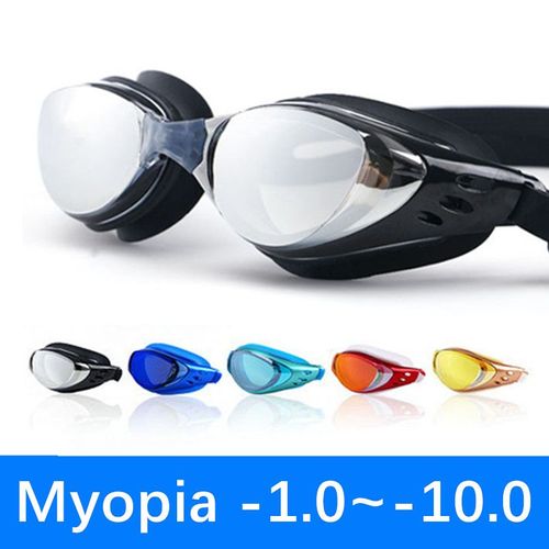 Lunettes De Natation Anti-Brouillard Et Étanche En Silicone Pour La Myopie, Dioptrie, Pour Adultes Et Enfants, Prescription -1.0  -10