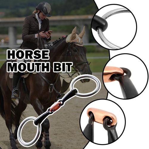 Mors De Cheval En Acier Inoxydable, 125mm, En Cuivre Torsadé, Équipement Pour Mors De Cheval, Anneau Pour Entrée De Bouche De Cheval W7e6