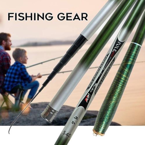 Canne À Pêche De Rivière Courte De 3.6/4.5/5.4/6.6m, Accessoire Portable Télescopique Pour Voyage, Surf, Eau Salée, Eau Douce Qw