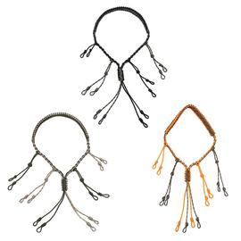 Corde De Leurre De Chasse Canard, Cordon D'appel Cordon Chasseur Jeu Réglable 12 Anneaux Collier De Sifflet Tressé Écharpe Fournitures De Chasse