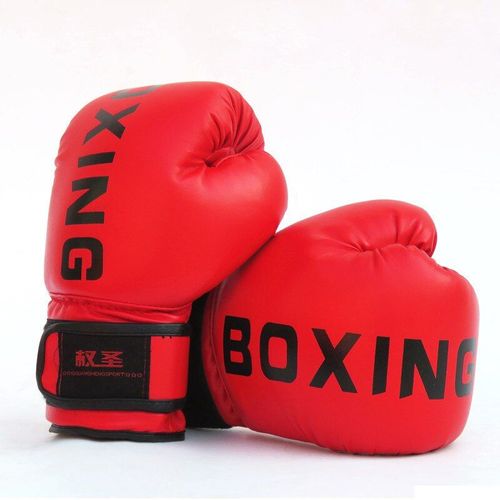 Gants De Boxe Professionnels En Cuir Pu, Maille De Flamme Respirante, Équipement D'entraînement Sanda Pour Adultes