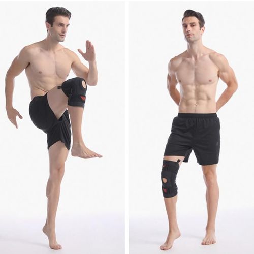 Manchon De Soutien Réglable Pour Genouillère, Stabilisateur De Rotule Ouverte, Protecteur En Nylon Pour L'arthrite, Déchirure Du Ménisque, Course À Pied, Sport, 1 Pièce