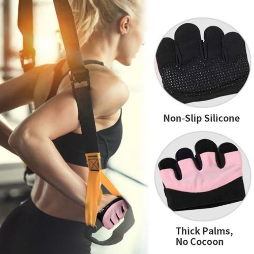 Gants De Sport Demi-Doigt Antidérapants En Silicone Pour Hommes Et Femmes, Équipement D'haltérophilie, Yoga, Respirant, Anti-Choc, Tendance