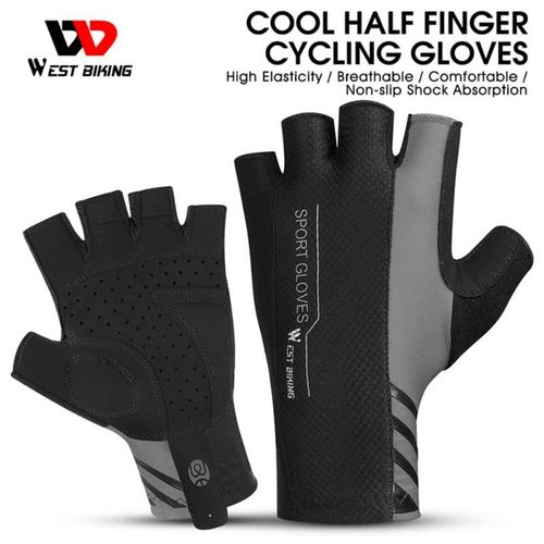 Gants Demi-Doigt Pour Voiture De Route, Respirant, Haute Élasticité, Poignets Allongés, Équipement De Sport De Plein Air Pour L'équitation, Été