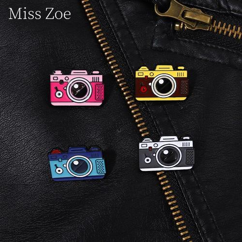 Broche En Émail Multicolore Pour Appareil Photo, Broches Polaroid Mignonnes Kawaii Sur Le Paquet De Vêtements, Broche À Revers, Bijoux Cadeaux Pour Filles