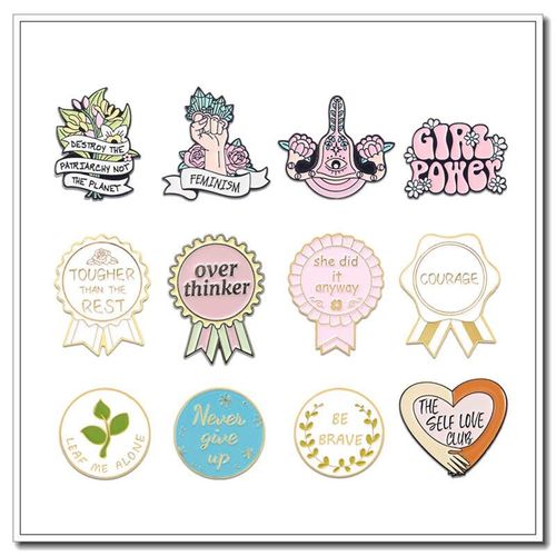 Broche En Émail Inspirante Pour Le Féminin, Badge De Courage, Pour Les Organes Du Poing, Rose, Pour Les Fêtes, Bijoux Décoratifs