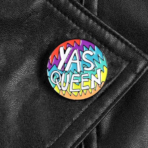 Broche Ronde En Denim Pour Femme, Badge Violet, Bleu, Jaune, Sac De Chemise, Accessoires, Cadeau