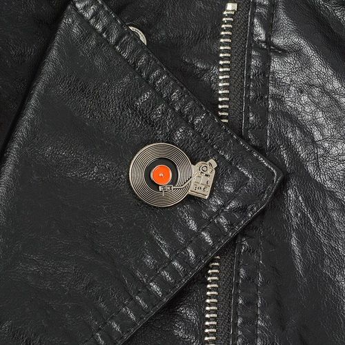 Sac À Dos En Cuir Avec Broches Et Épingles Pour Tourne-Disque, Accessoires De Décoration, Instrument De Musique Vintage