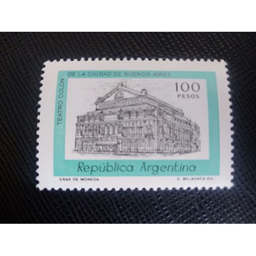 Timbre Argentine Yt 1244 Théâtre Colon, Buenos Aires 1981 ( 130806 )