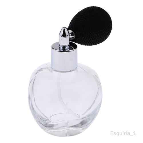 Atomiseurs De Parfum Bouteille Rechargeable Verre Vide 100ml Forme Mignonne Noir