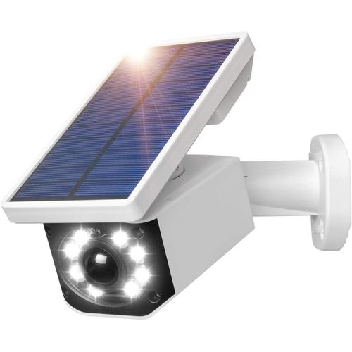 Caméra de surveillance solaire à énergie solaire IP66 étanche pour extérieur avec détecteur de mouvement lampe solaire LED pour jardin garage