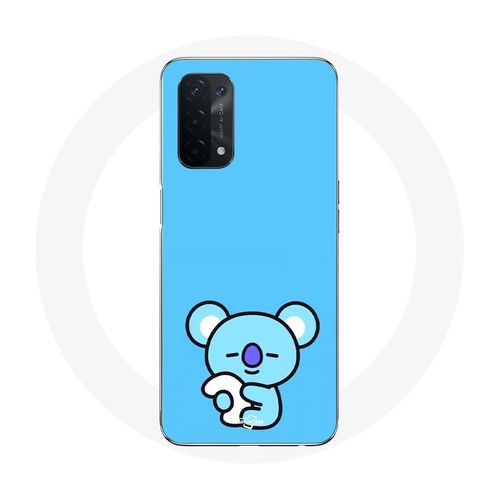 Coque Pour Oppo A54 5g Bangtan Bts Bt21 Koya Rm Fond Bleu
