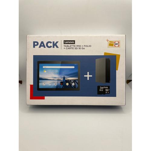 Pack Tablette Lenovo M10 32 Go 10.1 pouces + Folio + Carte SD 16 Go