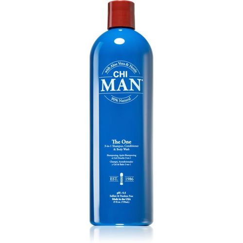 Chi Man The One 3 En 1 : Shampoing, Après-Shampoing Et Gel Douche 739 Ml 