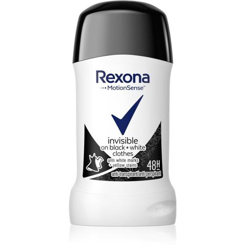 Rexona Invisible On Black + White Clothes Anti-Transpirant Solide 48h 40 Ml 