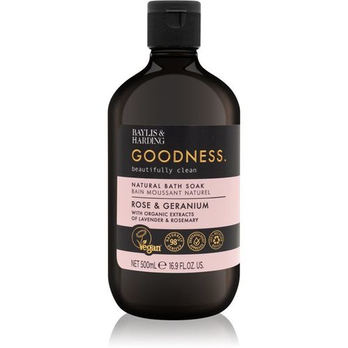 Baylis & Harding Goodness Rose & Geranium Bain Moussant Arôme Fleurs 500 Ml 