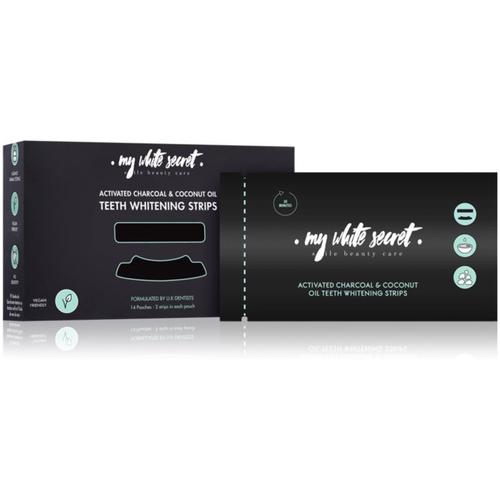 My White Secret Charcoal And Coconut Oil Bandes Blanchissantes Pour Les Dents 