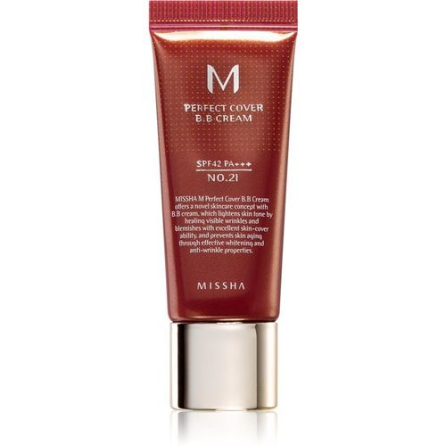 Missha M Perfect Cover Bb Crème Très Haute Protection Solaire Petit Format Teinte No. 21 Light Beige Spf 42/Pa+++ 20 Ml 