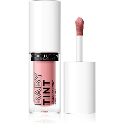 Revolution Relove Baby Tint Blush Liquide Et Brillant À Lèvres Teinte Rose 1,4 Ml 